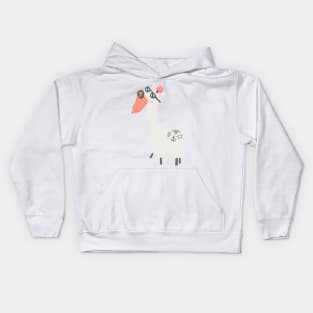 Hipster llama Kids Hoodie